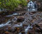 USA, Pennsylvania, Hickory Run State Park. Waterfall and rocky rapids. Art Print